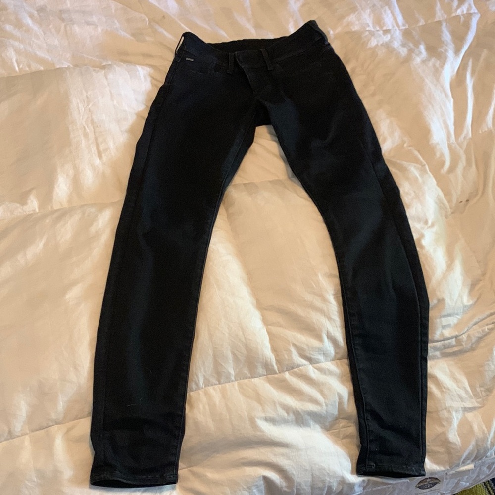 G-Star Raw black denim skinny jeans.